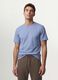 Blue regular-fit T-shirt in pure organic cotton jersey_0