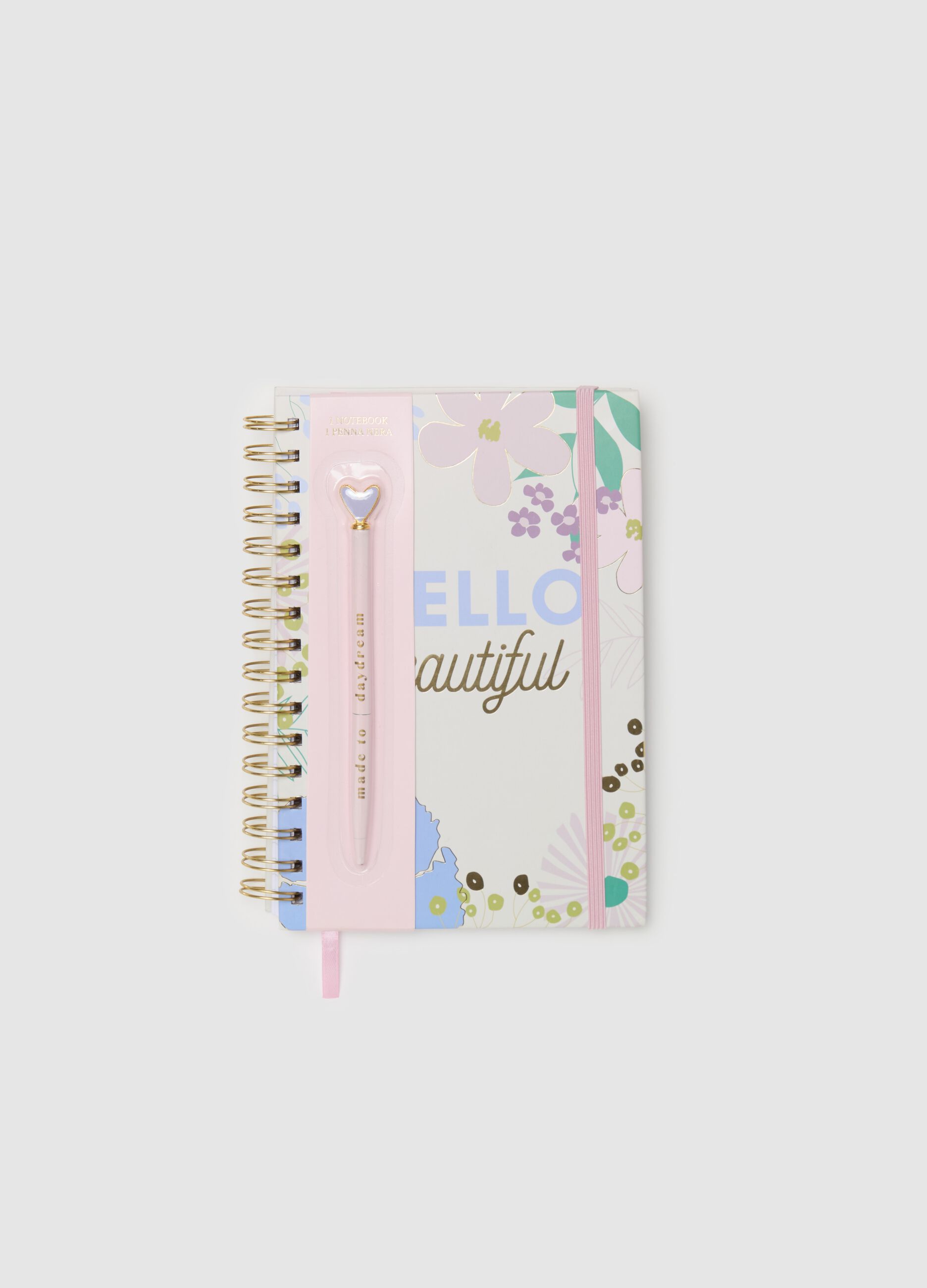 Spiral notepad with pen
