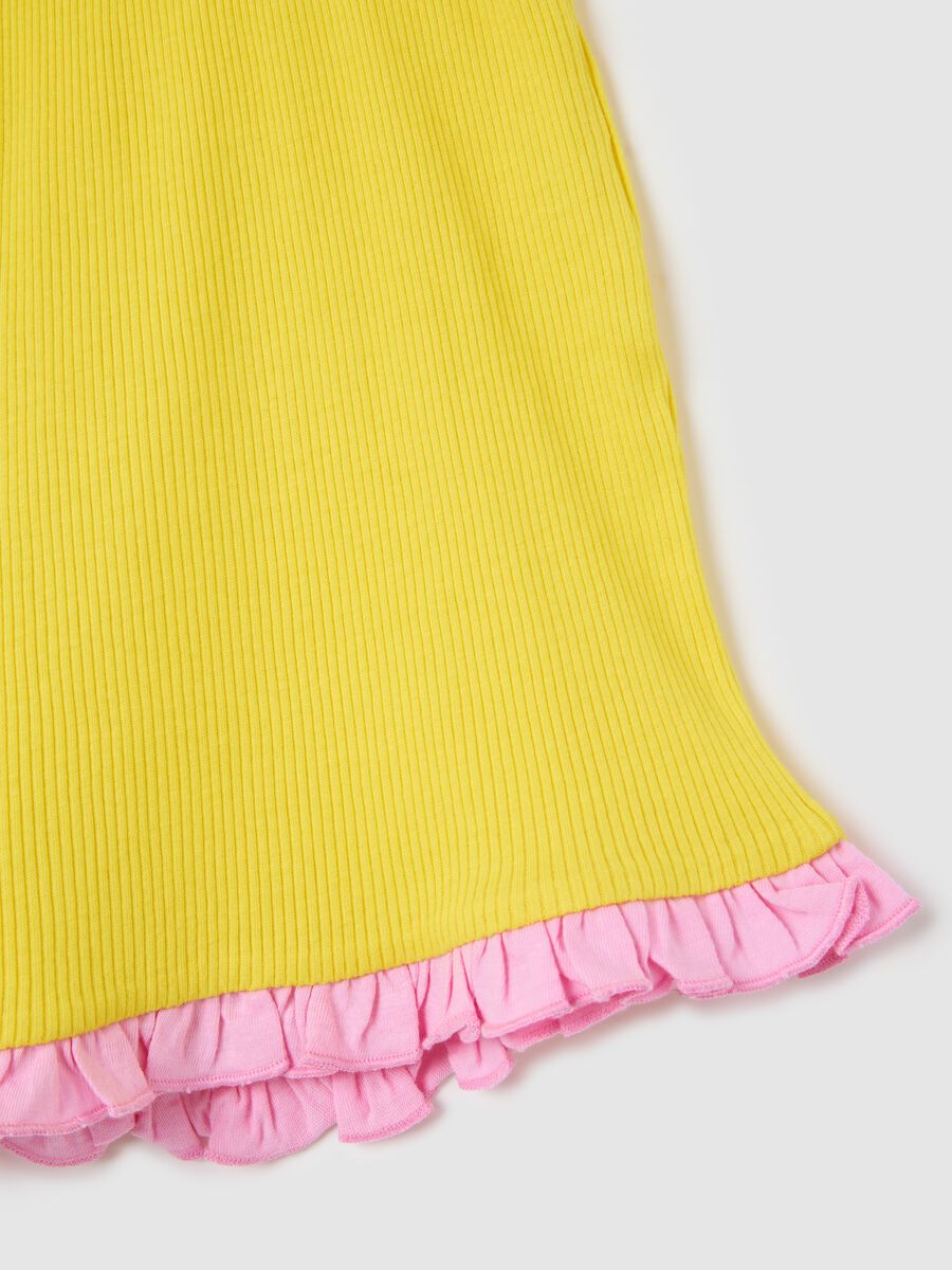 Women's yellow outfit in pure cotton regular fit_5