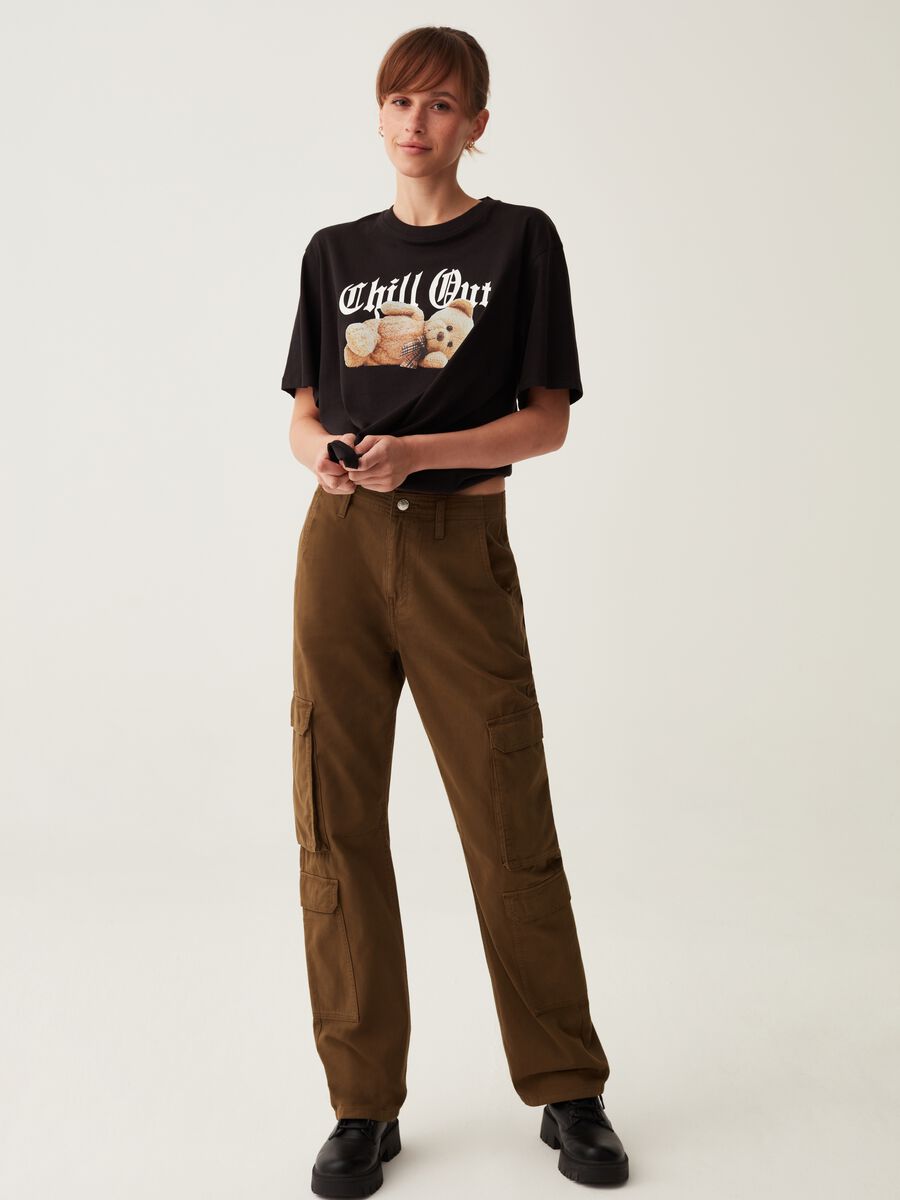 Pantalone cargo in twill_0