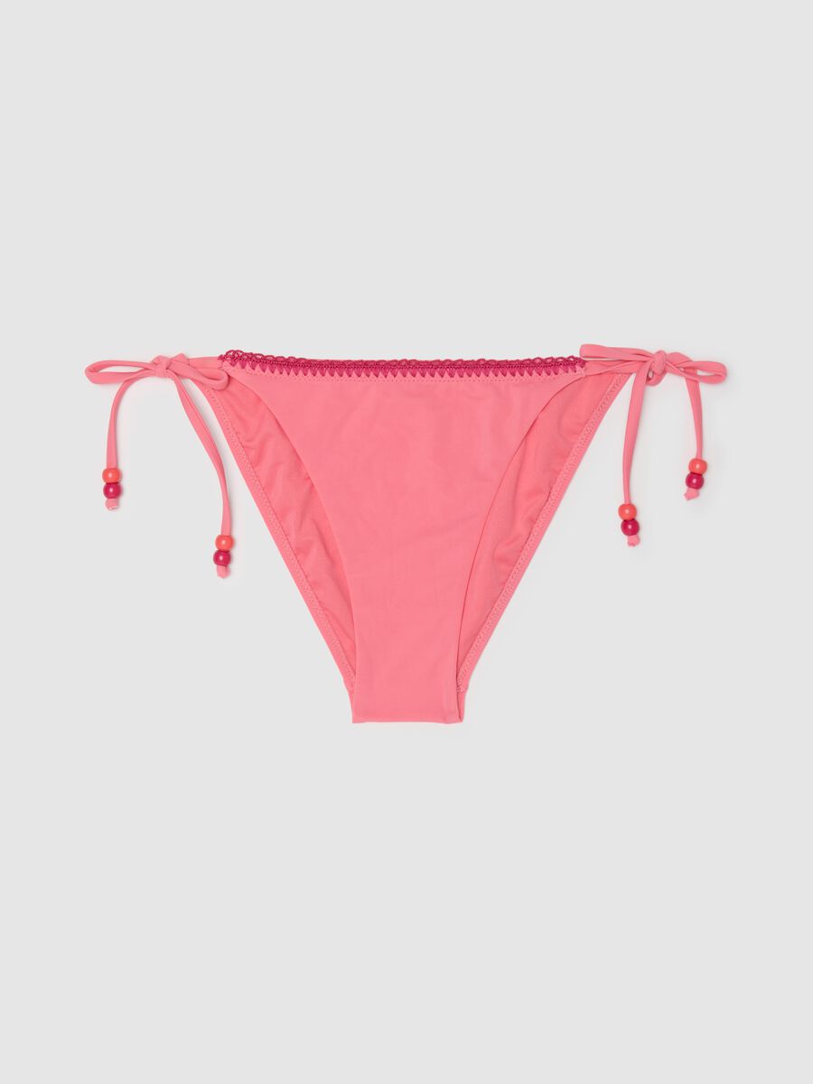 Women's pink mixed bikini with floral details_0