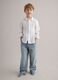 Boys&rsquo; multicolour striped pure cotton denim trousers, relaxed fit_0