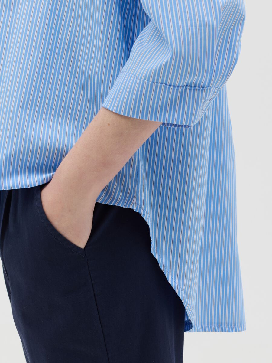 Light blue striped shirt in cotton_2
