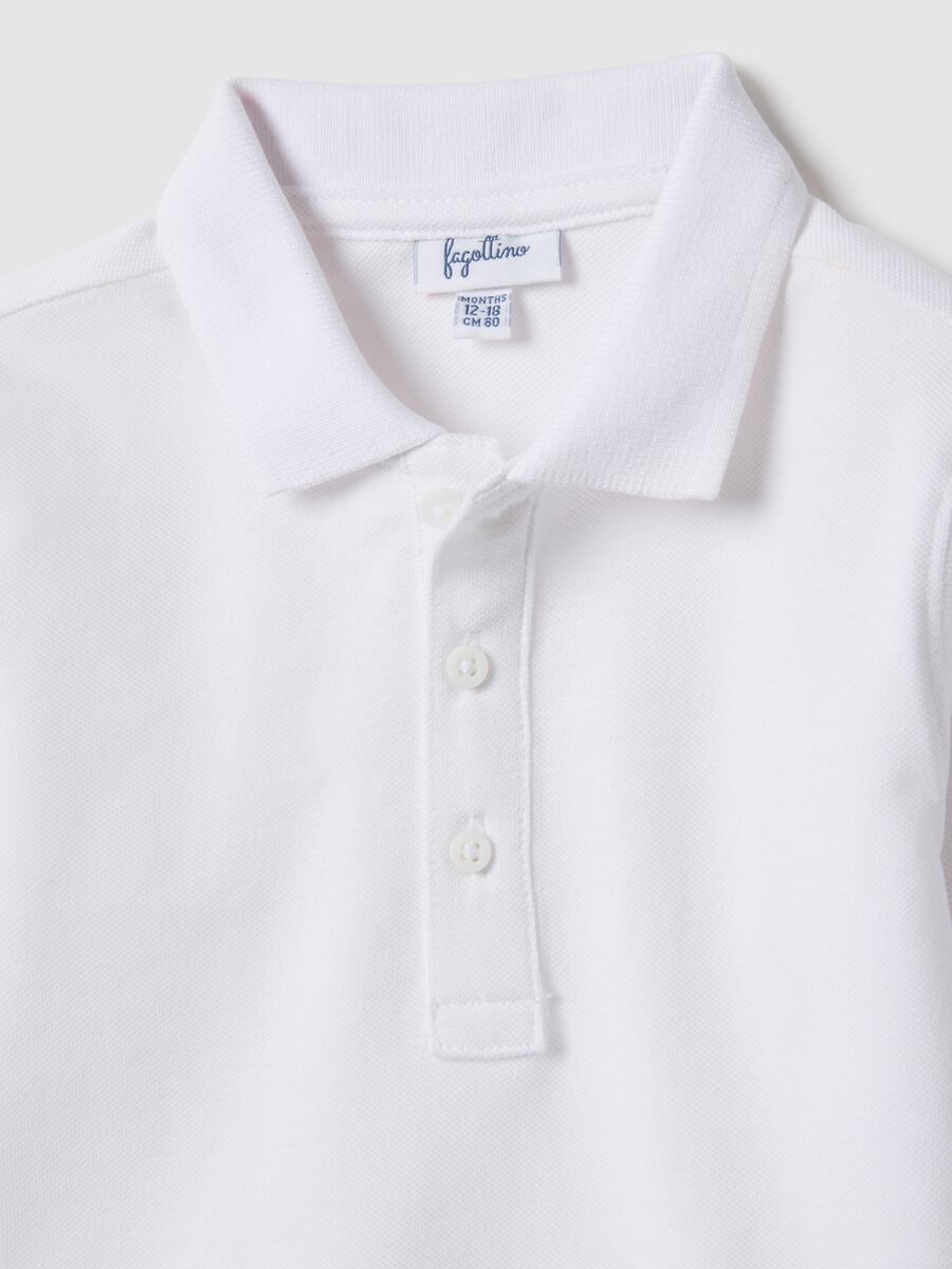 White pure cotton polo for boys regular fit_2