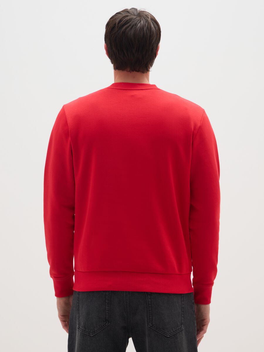 Red Christmas sweatshirt in cotton blend regular fit with print_2