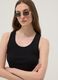 Black pure cotton tank top_0