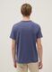Blue pure cotton T-shirt with seraph collar regular fit_2
