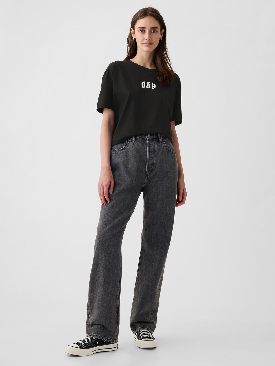 Black cotton short-sleeve T-shirt_2