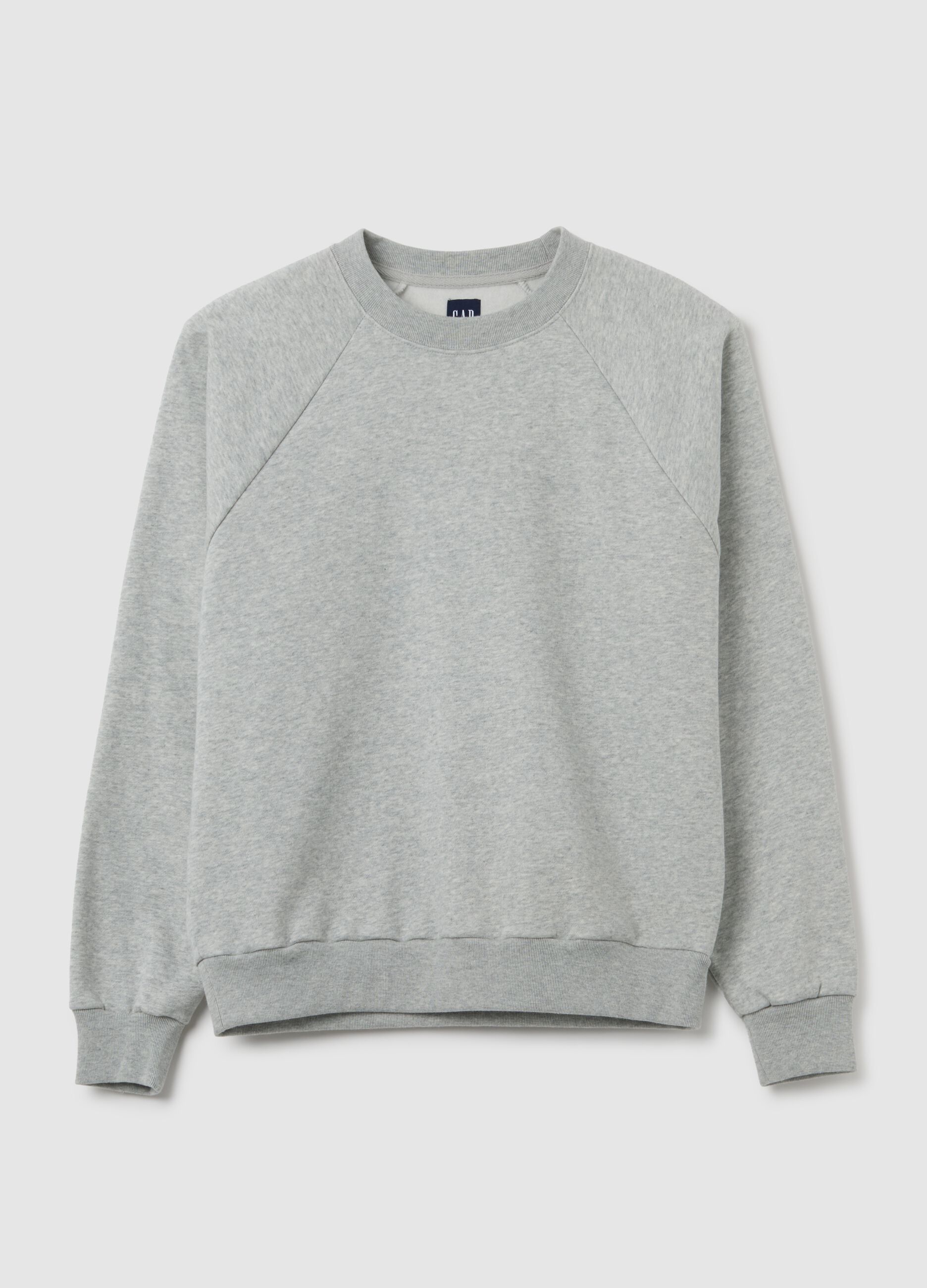 Round-neck sweatshirt with raglan sleeves