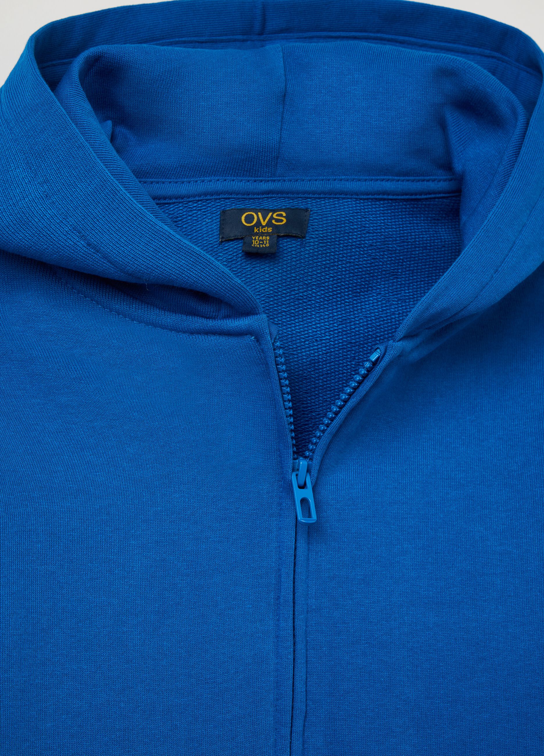 Fitness full-zip fleece sweatshirt with hood