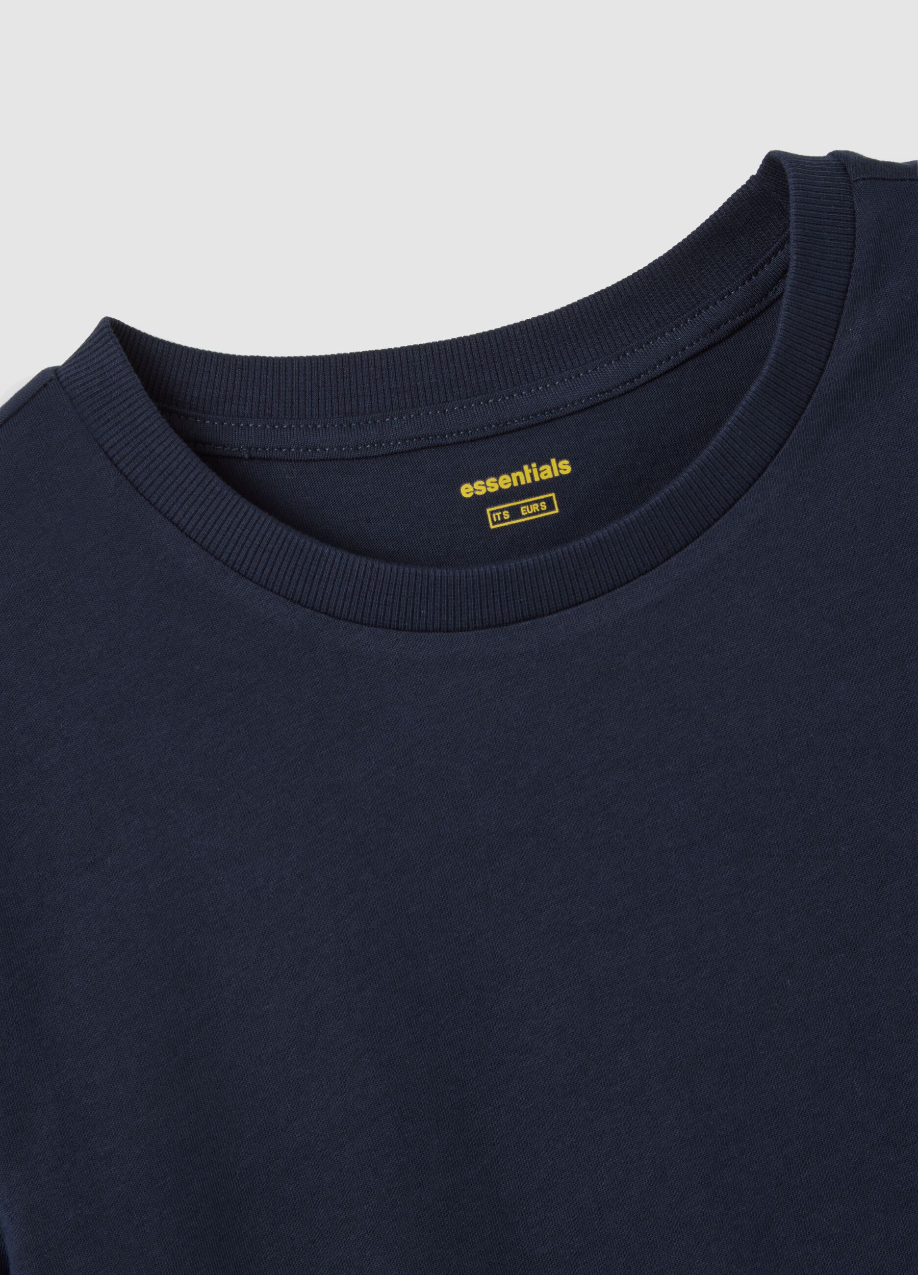 Blue Pure Cotton T-Shirt Regular Fit