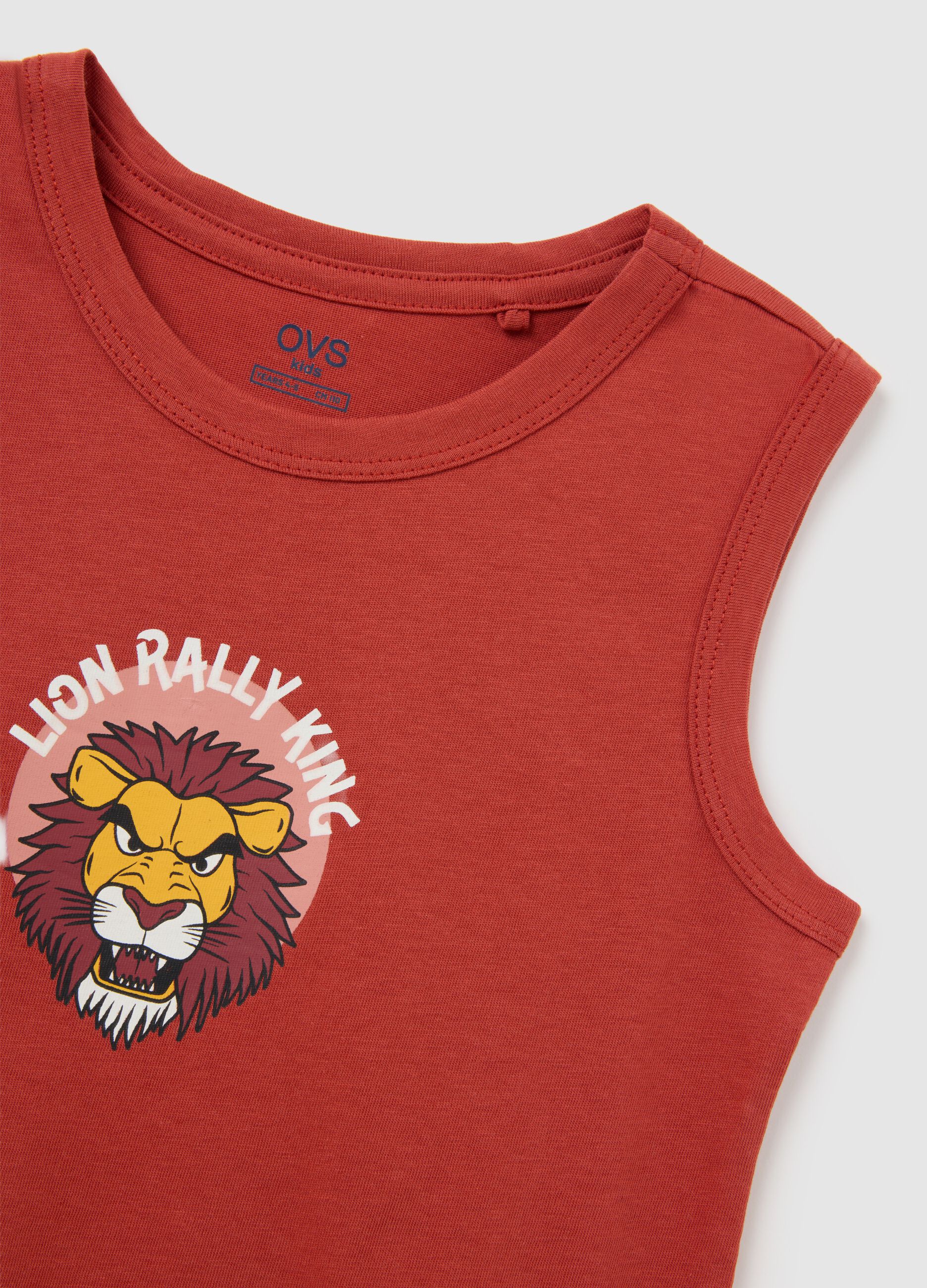 Children's multicolour regular fit cotton vests with prints