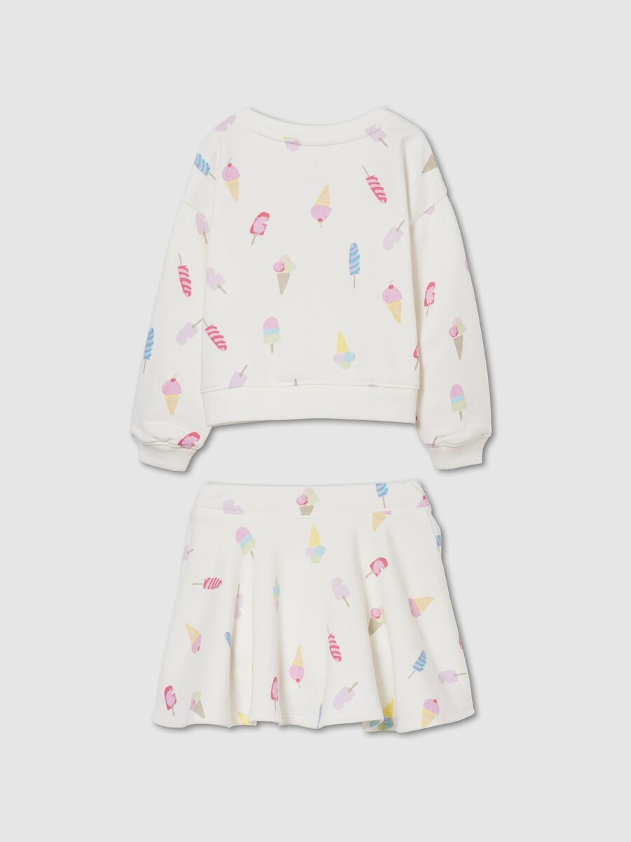 Set felpa e gonna in misto cotone con logo GAP_1