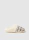 Grey slippers with woven pattern_0