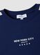 Blue pure cotton crew-neck T-shirt with New York City print_6