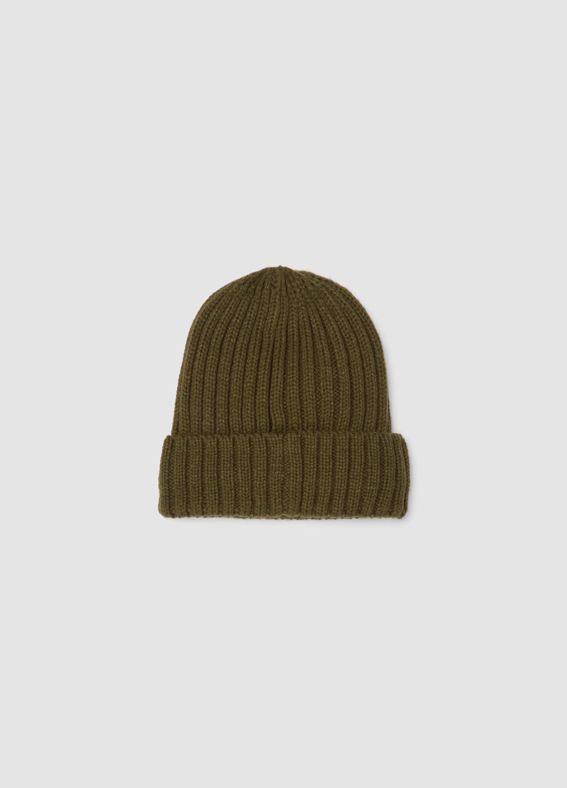 Rib-Knit Beanie with Turn-Up Cuff ALTAVIA WITH DEBORAH COMPAGNONI