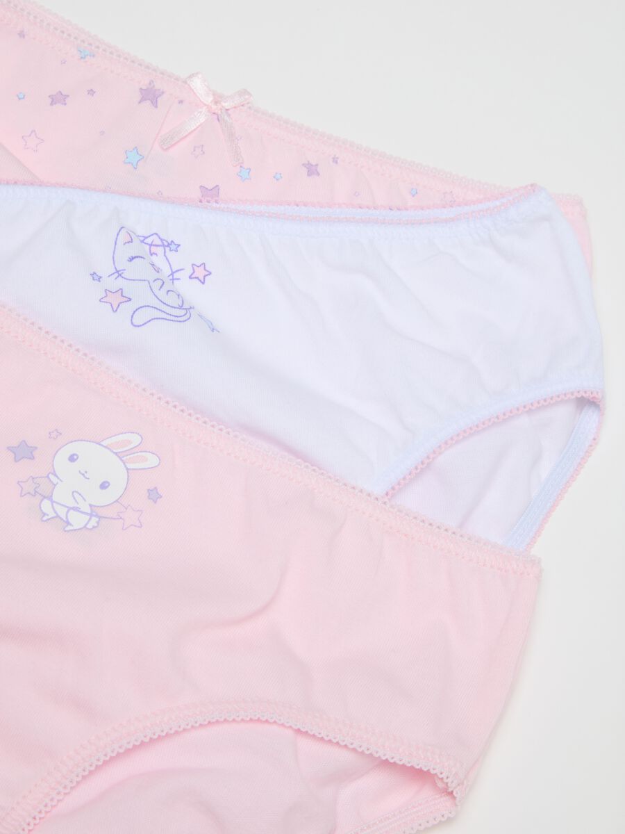 Girls' multipack set of multicolour cotton briefs in regular fit_3