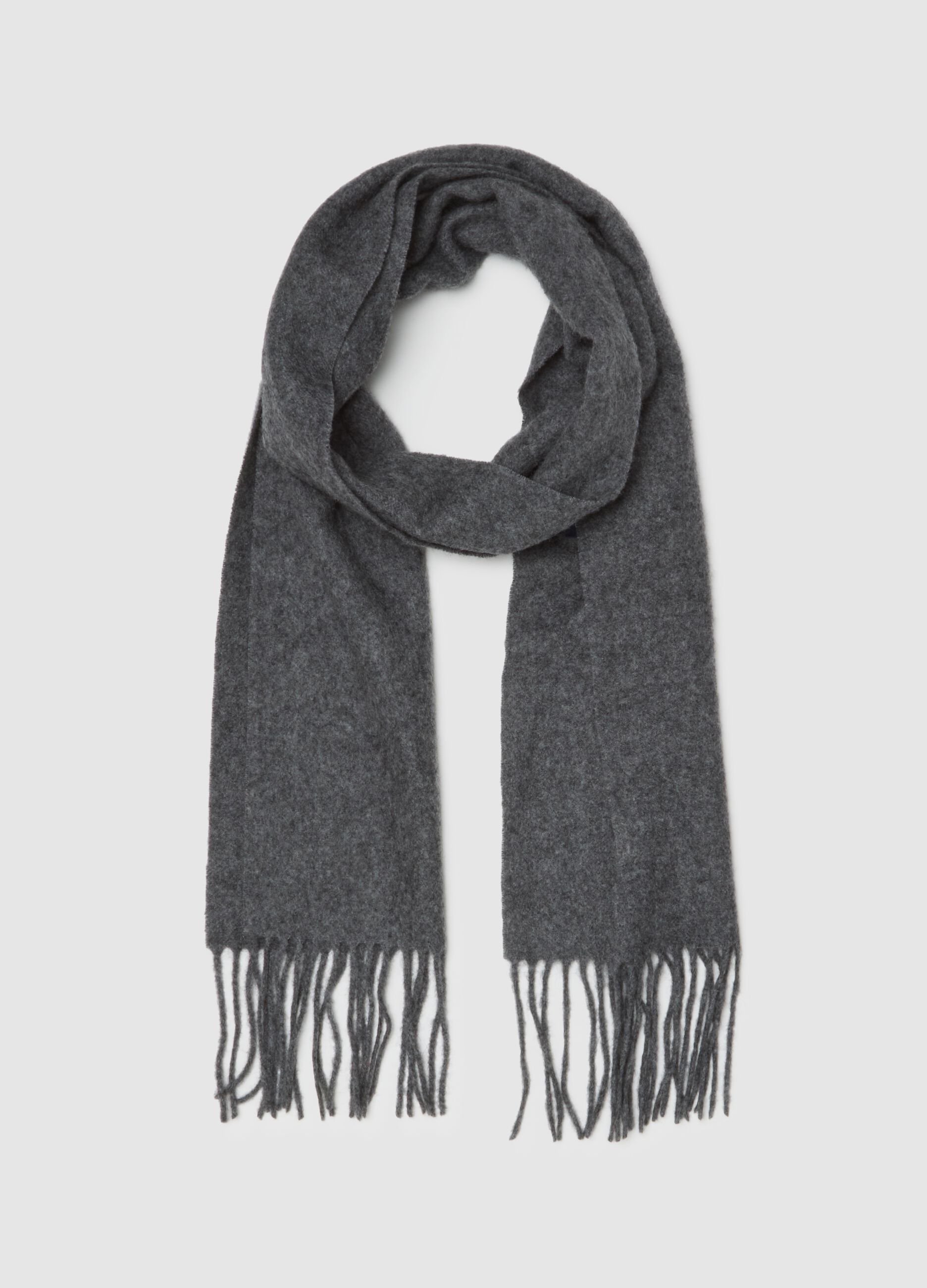 Grey Pure Cashmere Scarf
