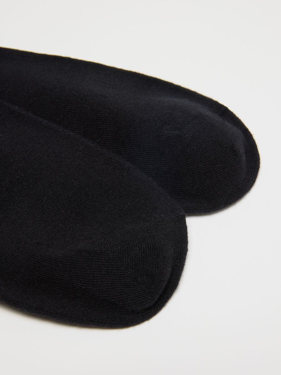 Tripack of short multicolour socks in cotton blend with snug fit_1