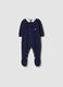 Tutina blu notte in puro cotone organico con colletto_0