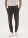 Grey fleece trousers with regular fit and elastic waist_1