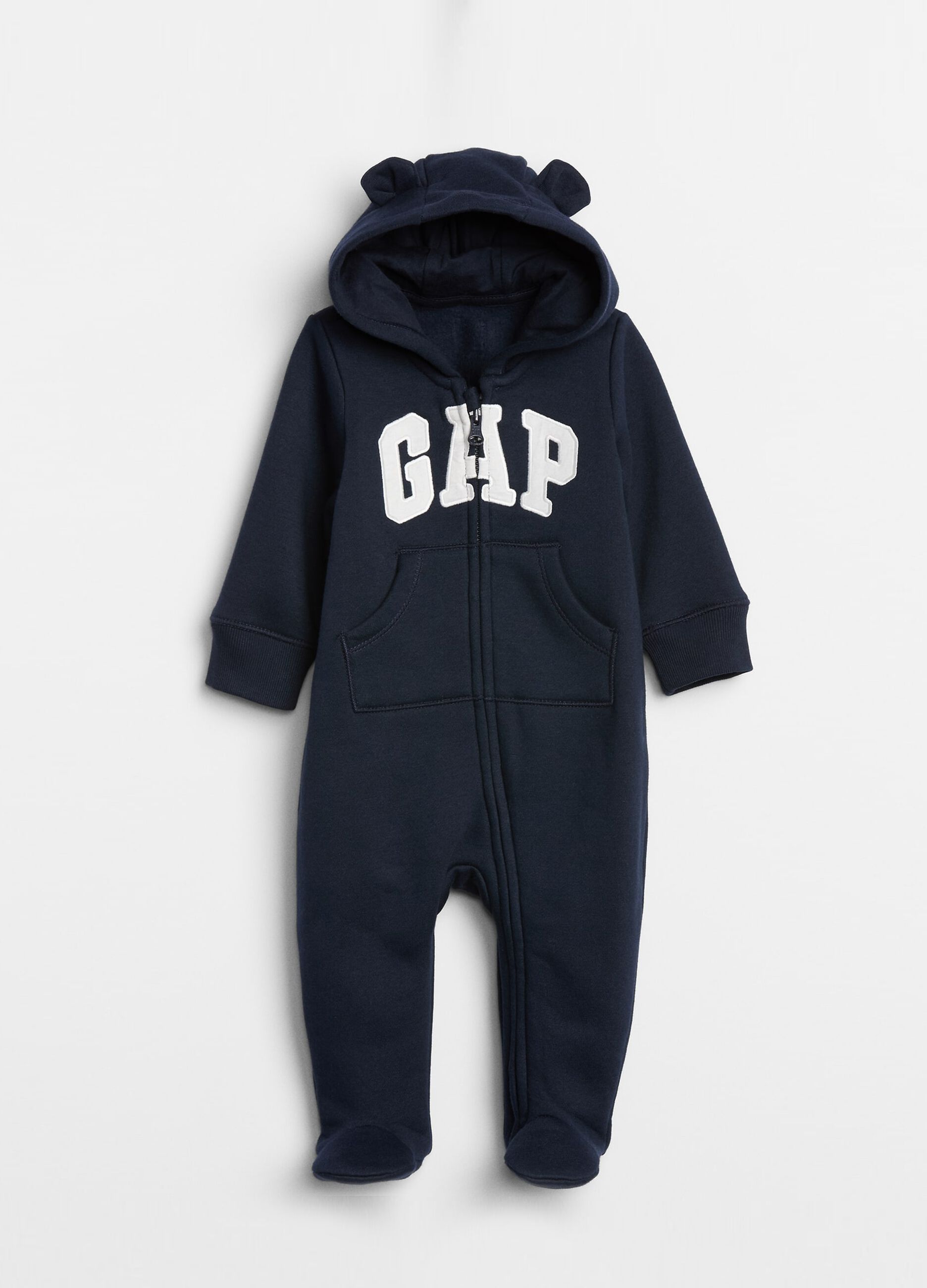 Onesie with feet and hood