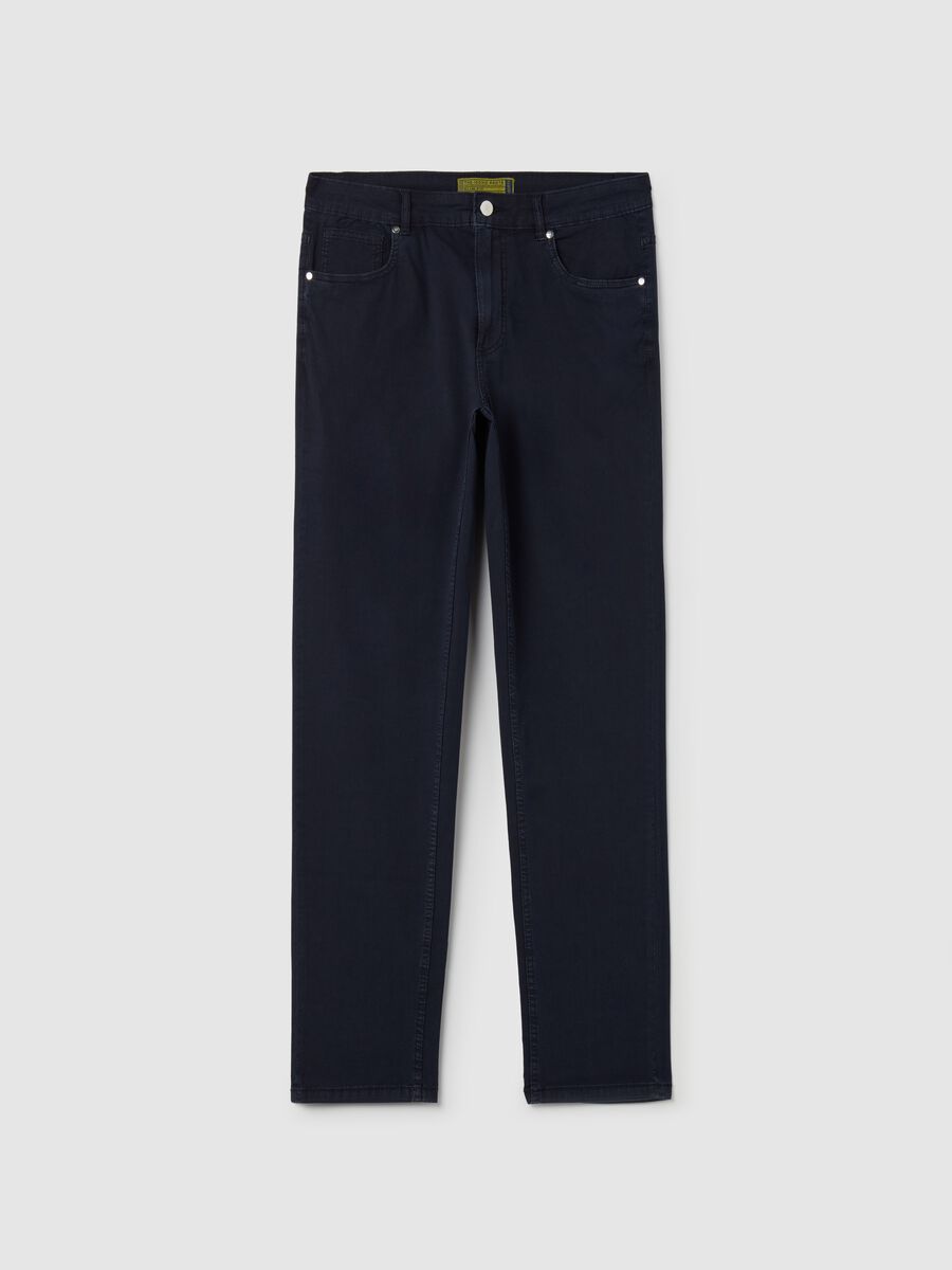 Slim-fit trousers in cotton poplin_4