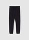 Boys' black pure cotton jogger trousers - regular fit_0