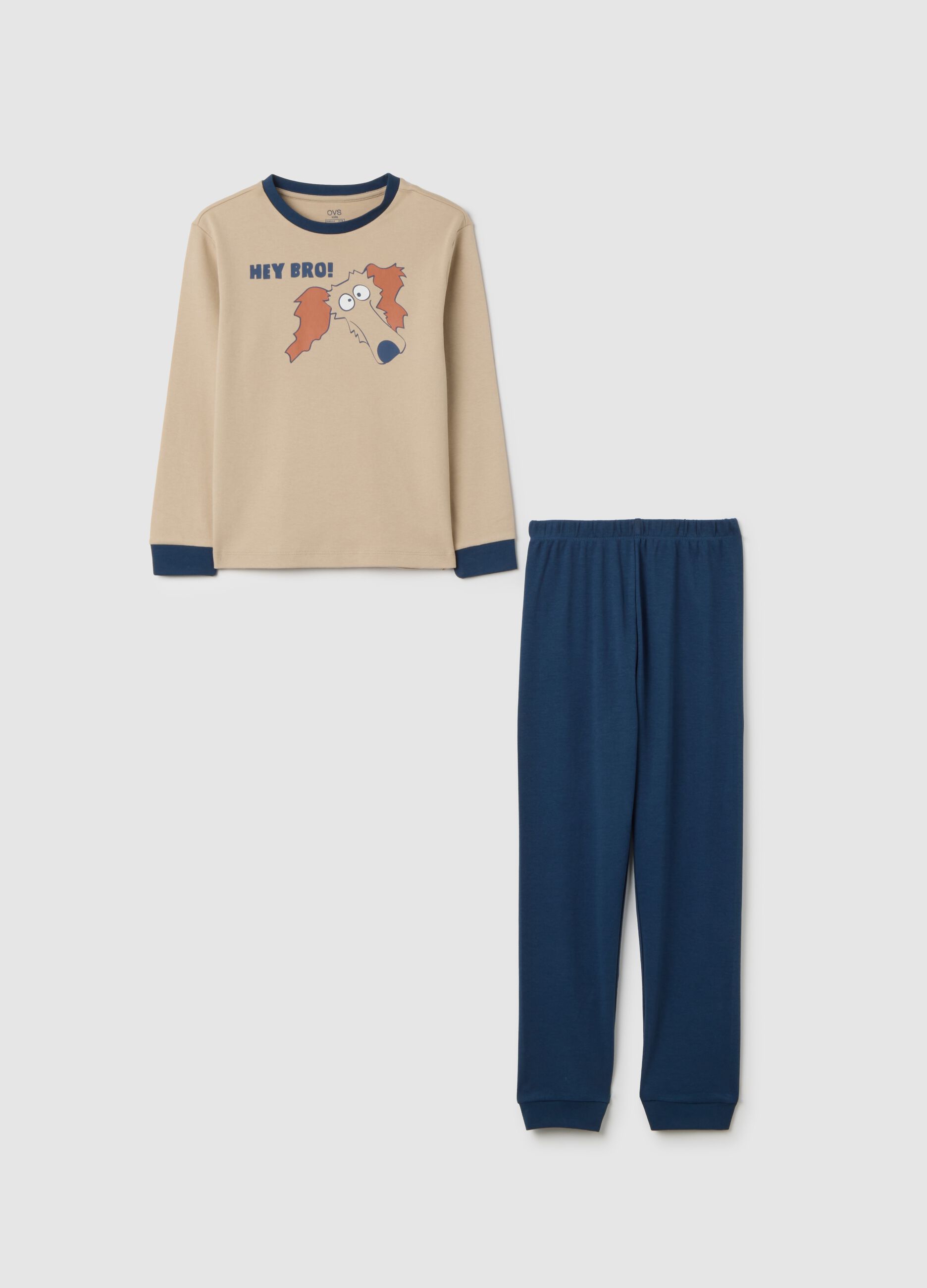 Children's pyjamas in pure cotton with multicolour print