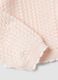 Fitted pink cotton cardigan for girls with eyelet design_3