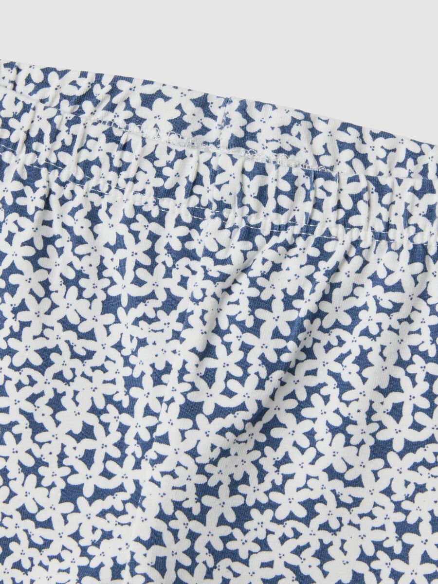 Multicolour stretch cotton leggings for girls, slim fit_3