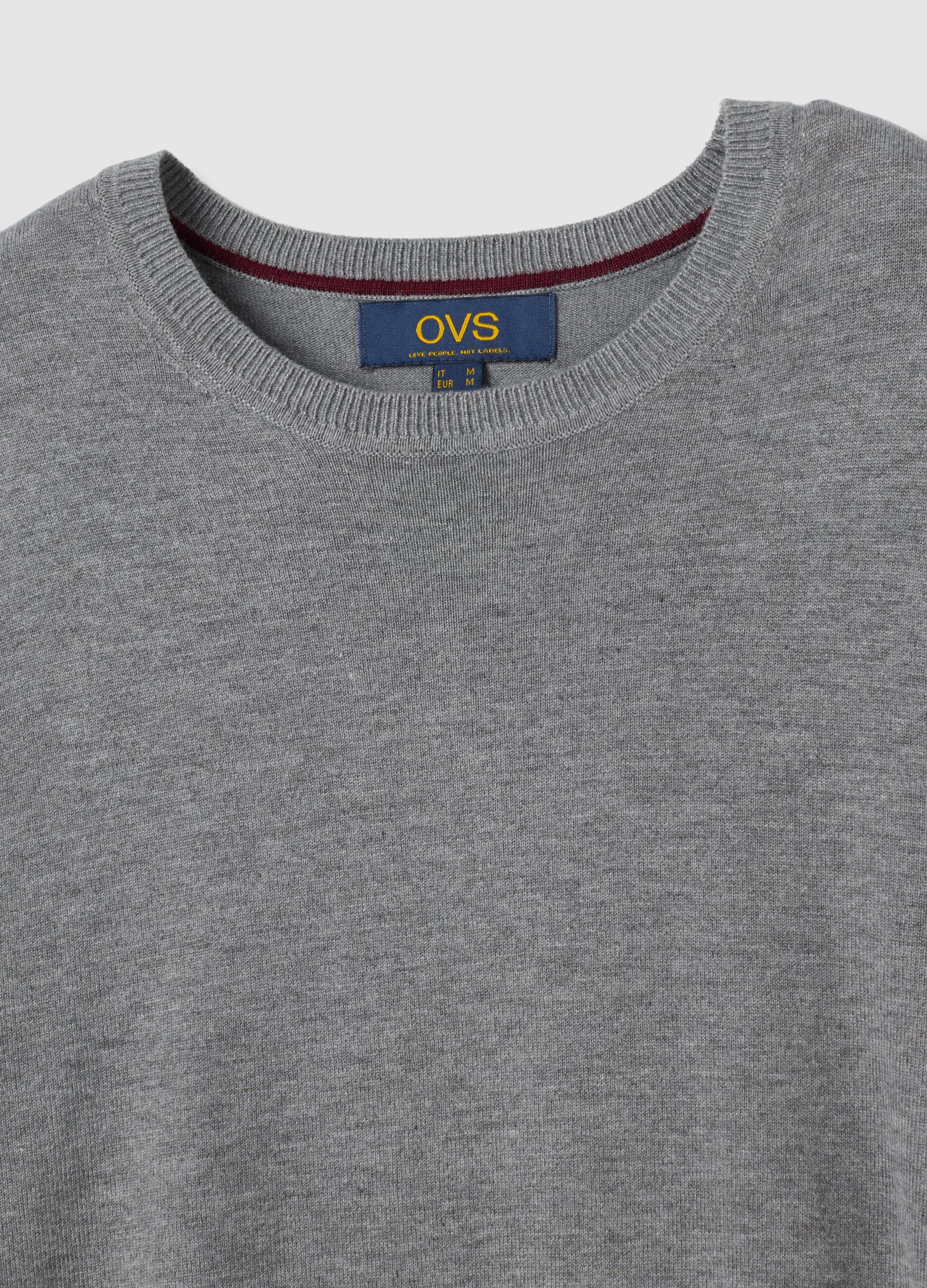 Grey viscose blend jumper regular fit