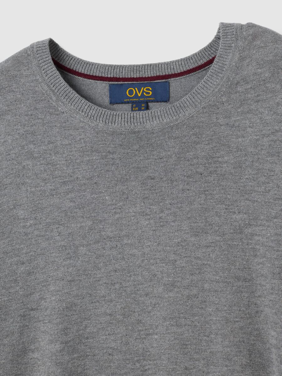 Grey viscose blend jumper regular fit_5