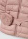 Regular fit padded pink jacket for girls with hood and zip_2
