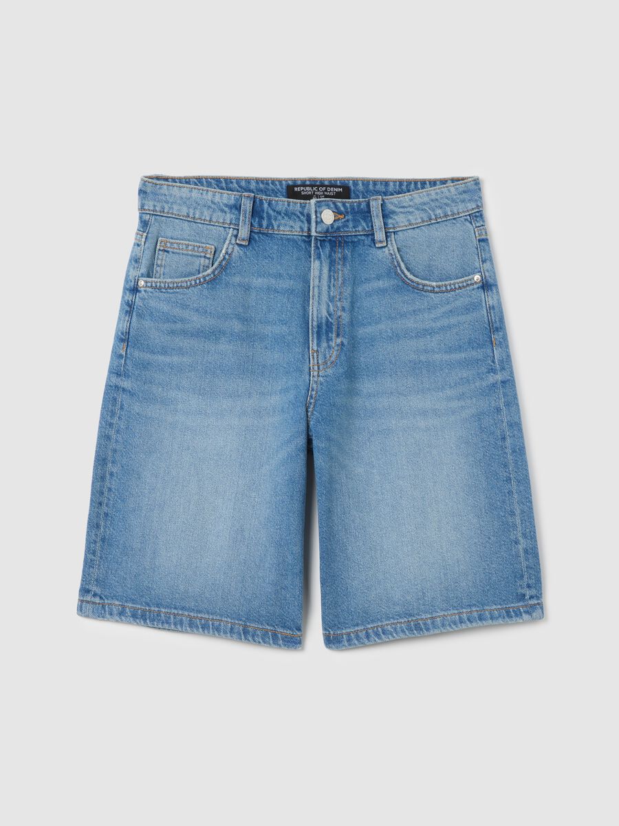 Blue denim Bermuda shorts by Ovs_4