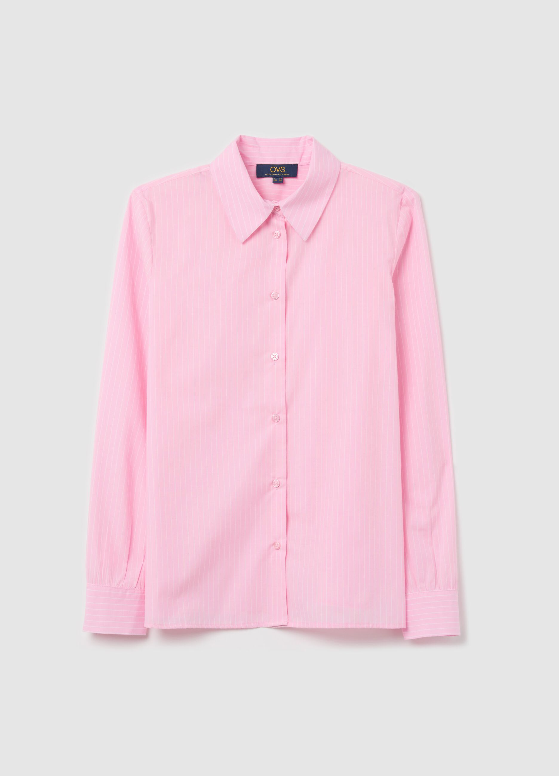 Curvy shirt in cotton blend