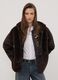 Brown regular-fit hooded jacket_0