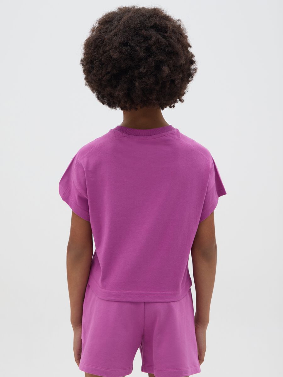 OVS Kids Purple T-shirt in Organic Cotton_1