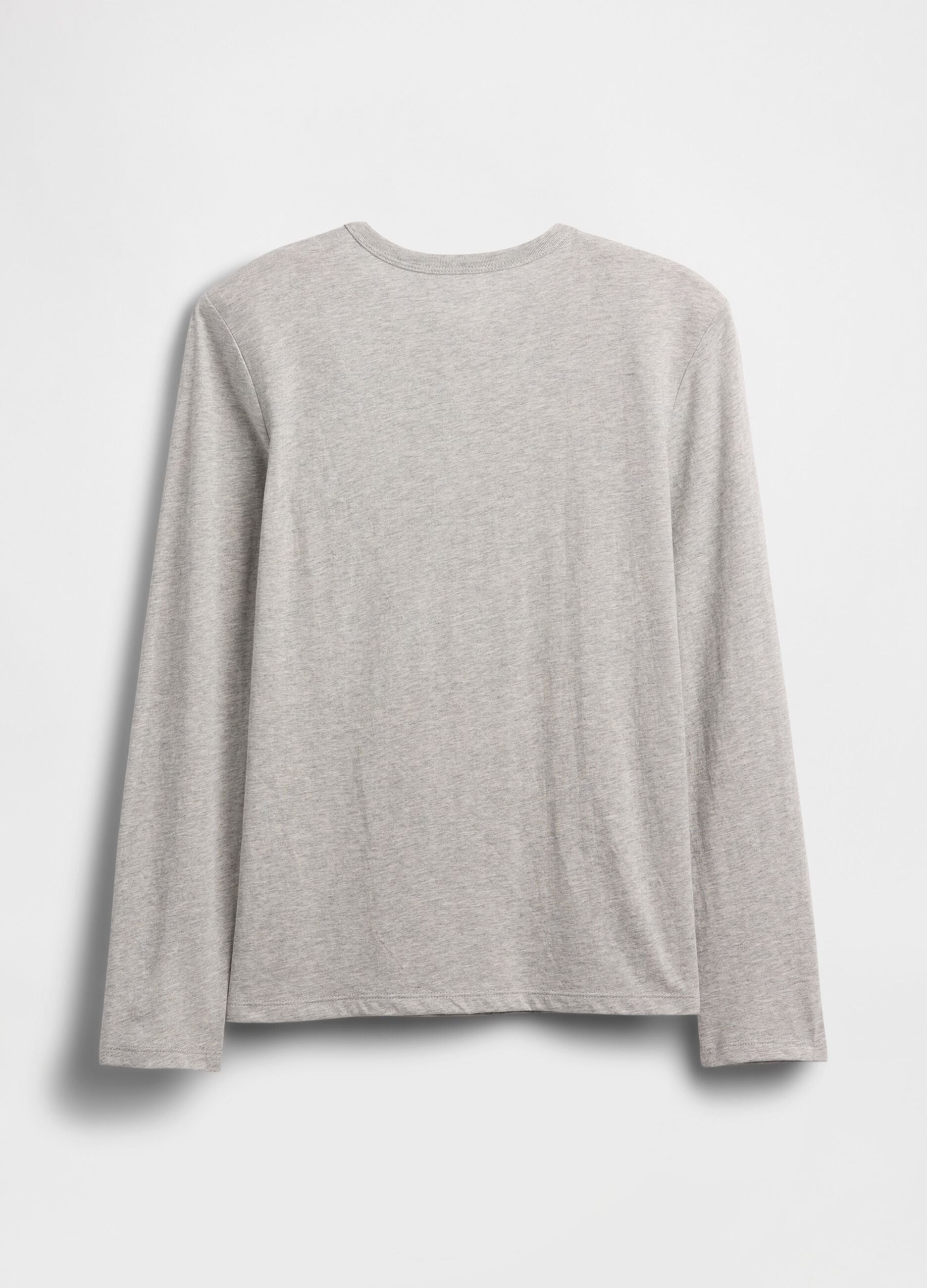 Light grey pure cotton long-sleeve T-shirt with GAP logo
