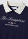 Blue cotton-blend sweatshirt with crew neck and contrast collar_5