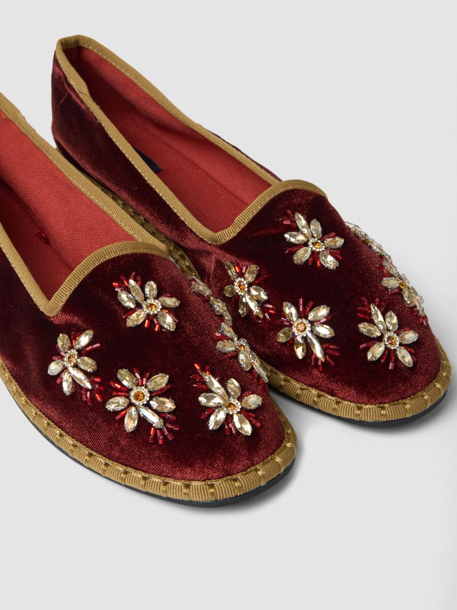 Orange Friulane with jewel floral embroidery_1