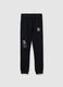 Kids' black regular fit cotton blend trousers with NFL logo_3