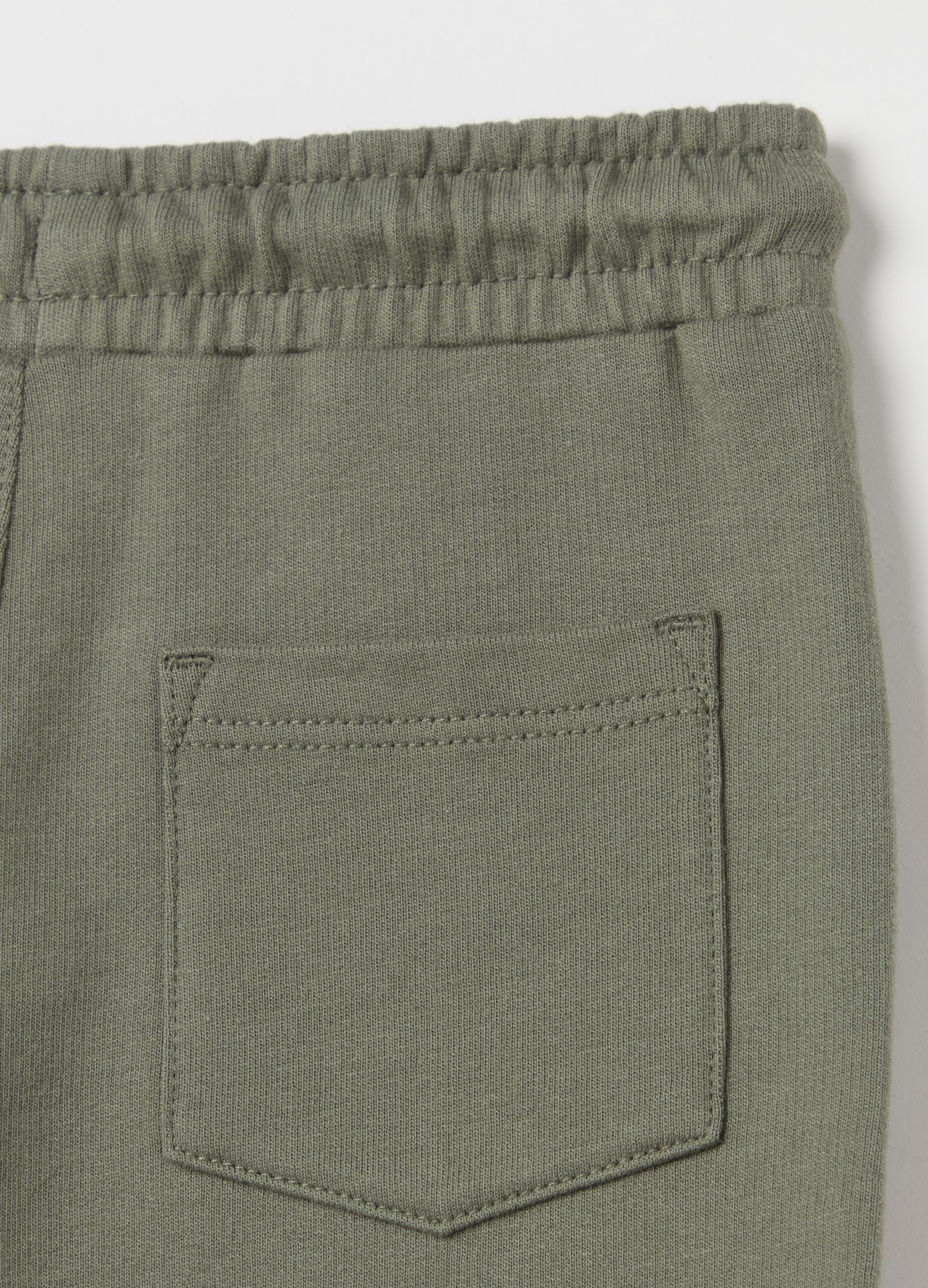 Cotton Bermuda shorts with drawstring
