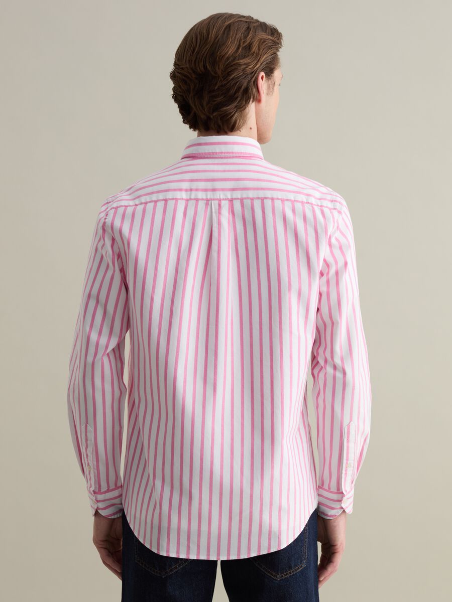 Striped button-down shirt with pocket_2