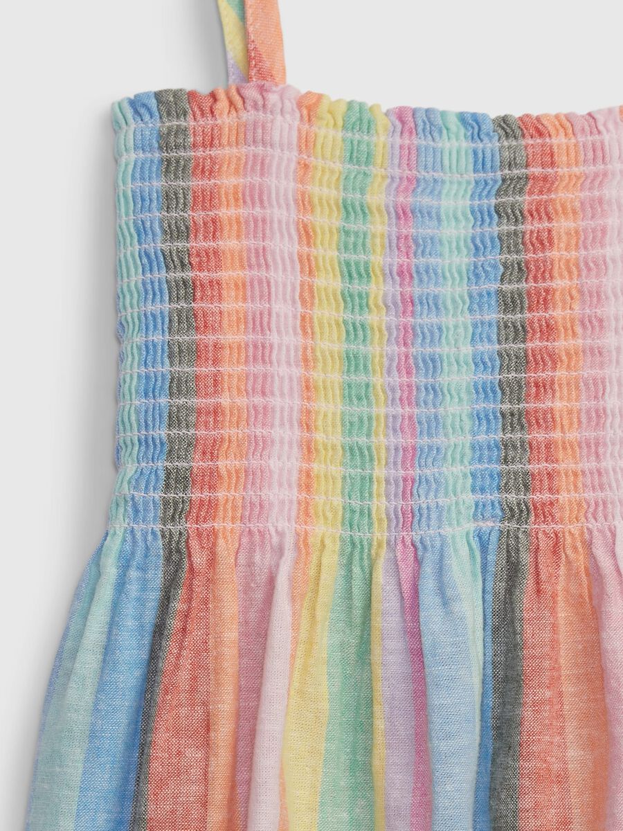 Striped dress in linen and cotton_2