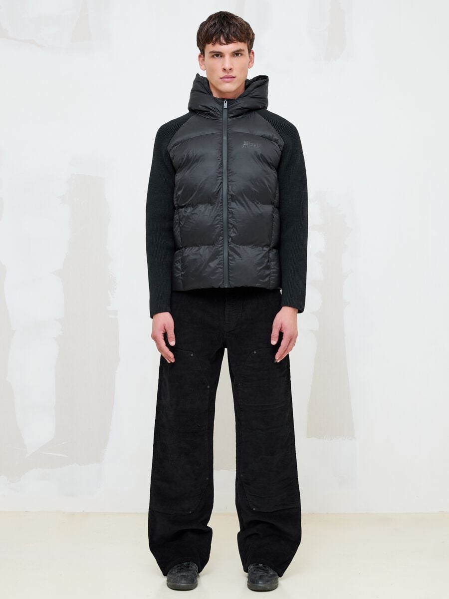 Padded Knit Jacket Black_2