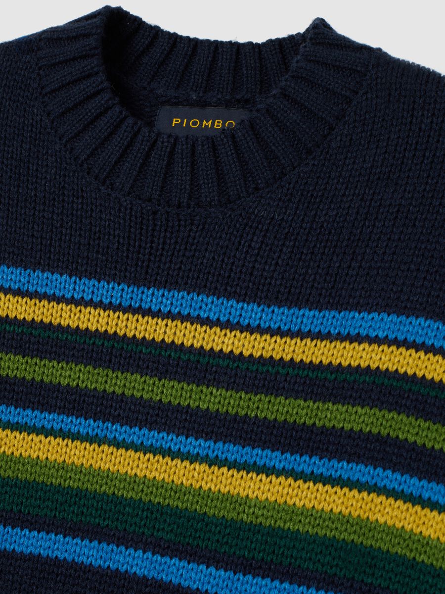Pullover multicolor a righe in jacquard regular fit_1