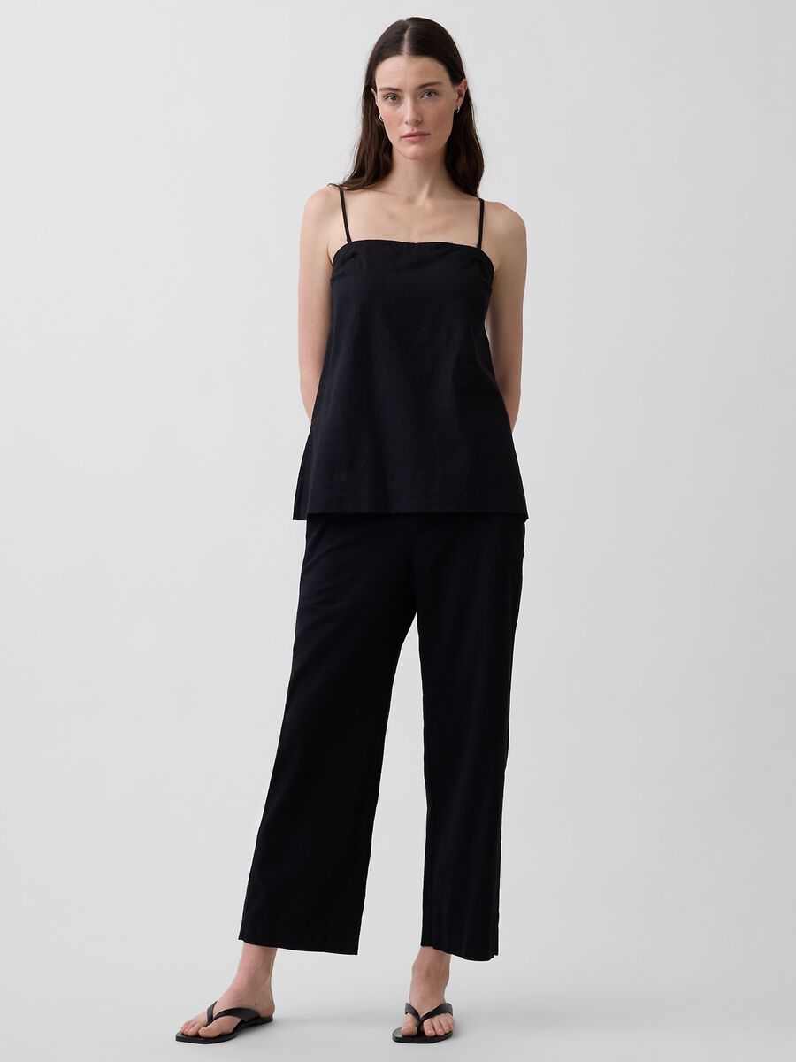 Linen-blend top with thin straps_2