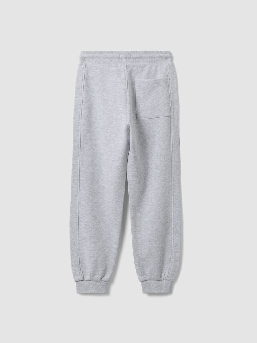 Pantaloni jogger grigi in puro cotone organico comfort fit per bambino_1