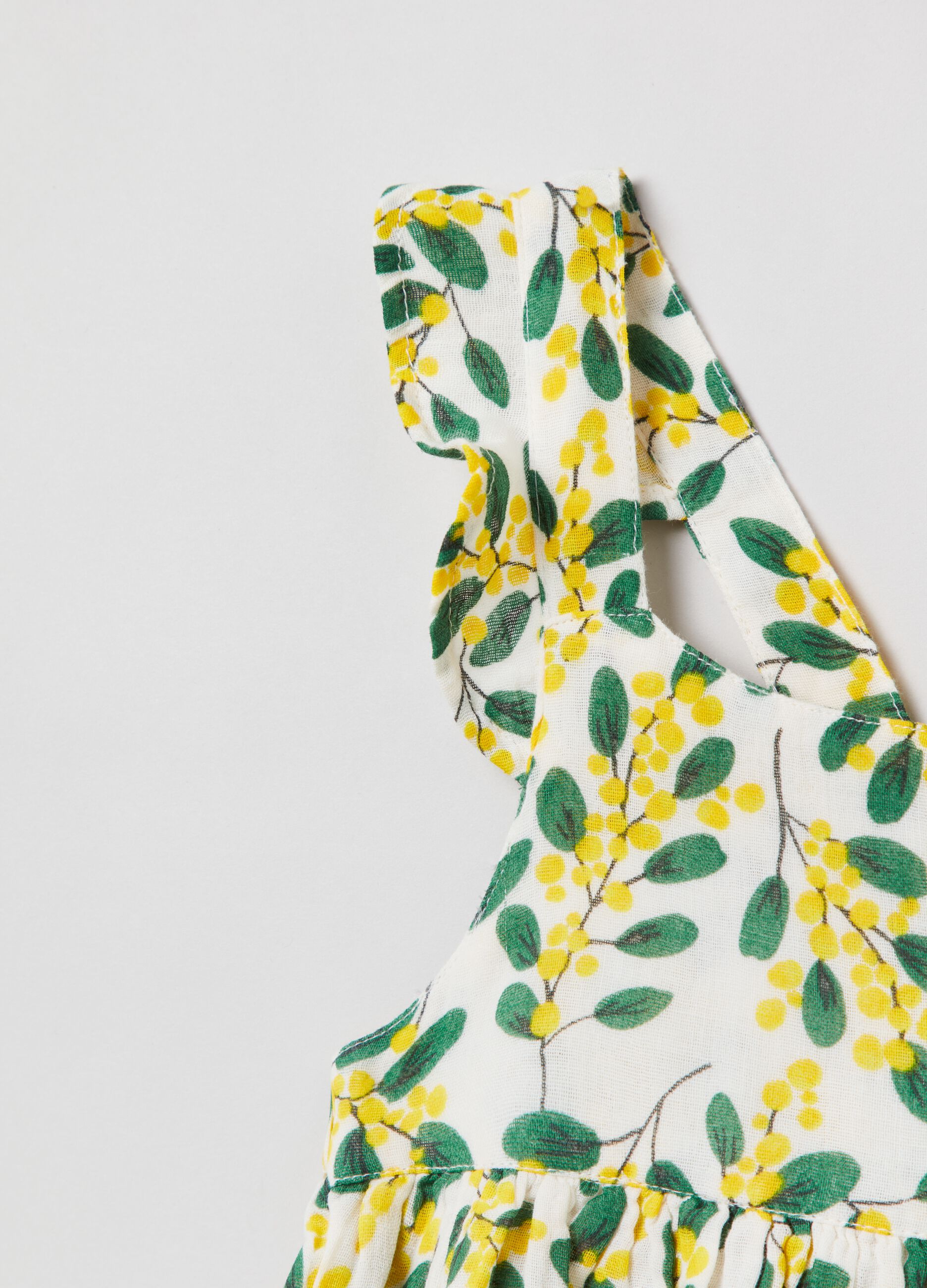 Vestito con stampa mimose_2